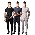 Mack Jonney Dryfit Solid Lycra Tracksuit Co-ord Sets for Men (Pack of 3)-DRYFIT_T_D10_BLK_GRY_L.GRY_06-P