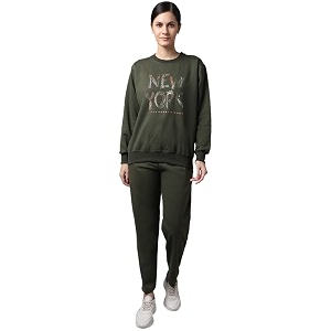 Mack Jonney Fleece Printed Tracksuit for Women-SW