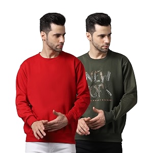Mack Jonney Fleece Round Neck Printed Sweatshirt