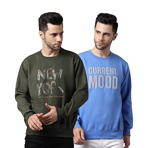 Mack Jonney Fleece Round Neck Printed Sweatshirt