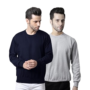 Mack Jonney Fleece Round Neck Solid Sweatshirt