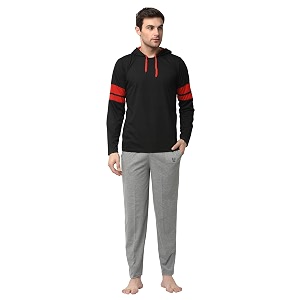 Mack Jonney Mens Cotton Solid Night Suit