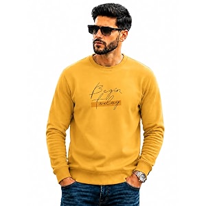 Mack Jonney Mens Printed Fleece SweatshirtFull Sleeve