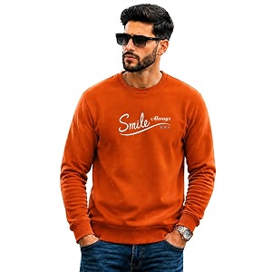 Mack Jonney Mens Printed Fleece SweatshirtFull Sleeve