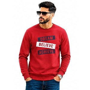 Mack Jonney Mens Printed Fleece SweatshirtFull Sleeve
