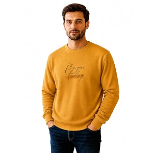 Mack Jonney Mens Printed Fleece SweatshirtFull Sleeve