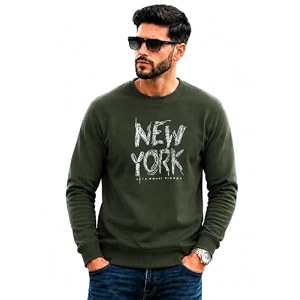 Mack Jonney Mens Printed Fleece SweatshirtFull Sleeve