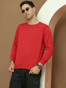 MACK JONNEY Men Full Sleeve Solid Sweatshirt