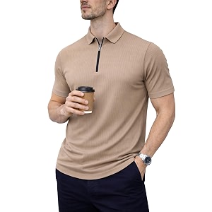 Mack Jonney Men Ribbed Polo T-Shirt