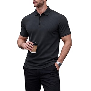 Mack Jonney Men Ribbed Polo T-Shirt