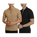 MACK JONNEY Mens Cotton Self Design Polo