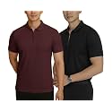 MACK JONNEY Mens Cotton Self Design Polo