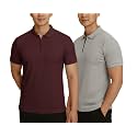 MACK JONNEY Mens Cotton Self Design Polo
