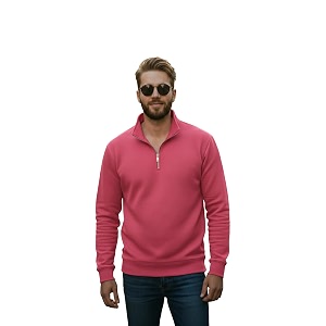 Mack Jonney Mens Fleece Half-Zip High Neck