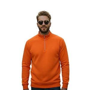 Mack Jonney Mens Fleece Half-Zip High Neck