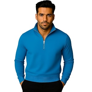 Mack Jonney Mens Fleece Half-Zip High Neck