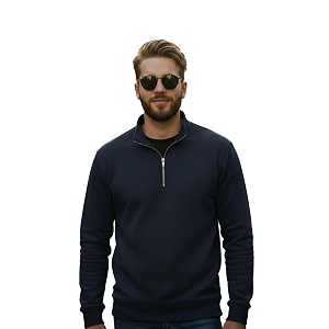 Mack Jonney Mens Fleece Half-Zip High Neck