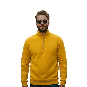 Mack Jonney Mens Fleece Half-Zip High Neck
