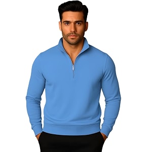 Mack Jonney Mens Fleece Half-Zip High Neck
