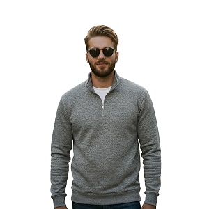Mack Jonney Mens Fleece Half-Zip High Neck