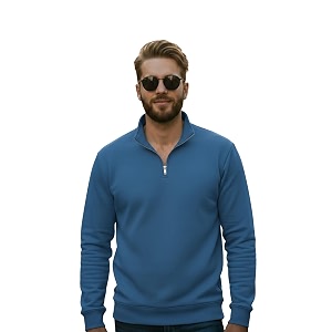 Mack Jonney Mens Fleece Half-Zip High Neck
