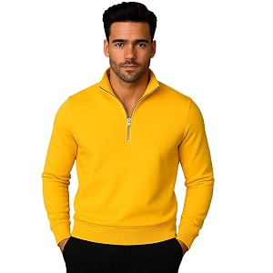 Mack Jonney Mens Fleece Half-Zip High Neck