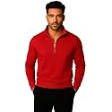 Mack Jonney Mens Fleece Half-Zip High Neck