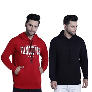 Mack Jonney Printed Hooded Cotton Fleece Sweatshirt