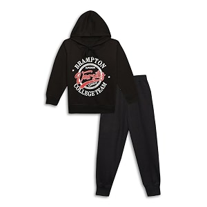 Mack Jonney Printed Hooded Cotton Fleece Tracksuit