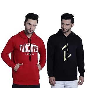 Mack Jonney Printed Hooded Cotton Fleece Sweatshirt