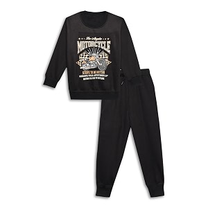 Mack Jonney Printed Round Neck Cotton Fleece