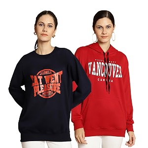Mack Jonney Printed Round Neck Cotton Fleece