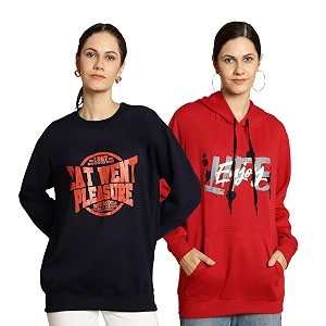 Mack Jonney Printed Round Neck Cotton Fleece