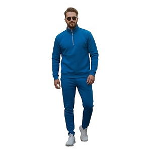 mack jonney solid half zipper track suit for men  co-ord set  warm fleece tracksuit set  full sleeve sweatshirt