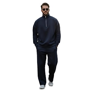 mack jonney solid half zipper track suit for men  co-ord set  warm fleece tracksuit set  full sleeve sweatshirt