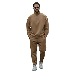 mack jonney solid half zipper track suit for men  co-ord set  warm fleece tracksuit set  full sleeve sweatshirt