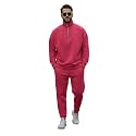 Mack Jonney Solid Half Zipper Track Suit for men | Co-ord Set | Warm Fleece Tracksuit Set | Full Sleeve Sweatshirt
