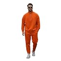 Mack Jonney Solid Half Zipper Track Suit for men | Co-ord Set | Warm Fleece Tracksuit Set | Full Sleeve Sweatshirt