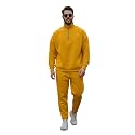 Mack Jonney Solid Half Zipper Track Suit for men | Co-ord Set | Warm Fleece Tracksuit Set | Full Sleeve Sweatshirt