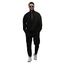 Mack Jonney Solid Half Zipper Track Suit for men | Co-ord Set | Warm Fleece Tracksuit Set | Full Sleeve Sweatshirt