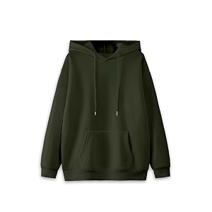 Mack Jonney Solid Hooded Cotton Fleece Sweatshirt