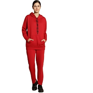 Mack Jonney Solid Hooded Cotton Fleece tracksuit