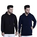 Mack Jonney Solid Hooded Cotton Fleece Sweatshirt