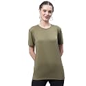 Mack Jonney Women Round Neck Cotton Solid