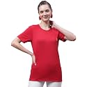 Mack Jonney Women Round Neck Cotton Solid