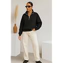 Mack Jonney Womens Fleece Half-Zip High Neck