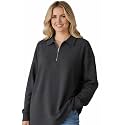 Mack Jonney Womens Ribbed Zip Polo T-Shirt