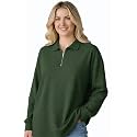 Mack Jonney Womens Ribbed Zip Polo T-Shirt
