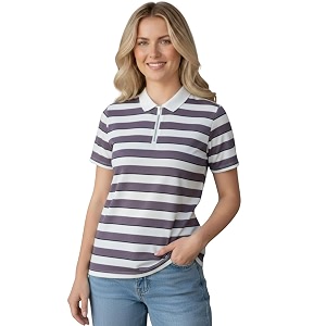 Mack Jonney Womens Striped Polo T-Shirt