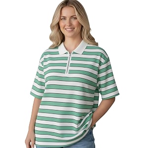 Mack Jonney Womens Striped Polo T-Shirt